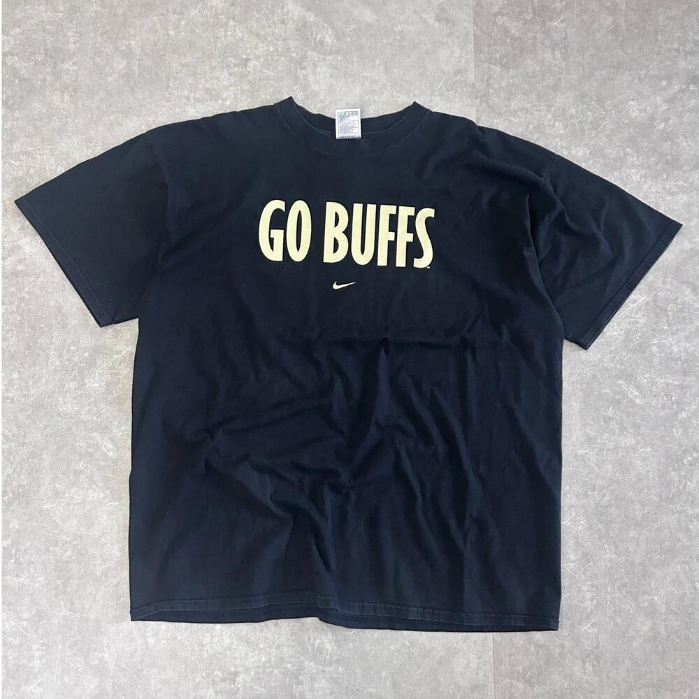 2000s Vintage Colorado Buffalos Black Nike T Shirt Size XXL